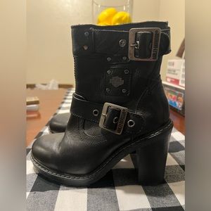 Harley Davidson boots.